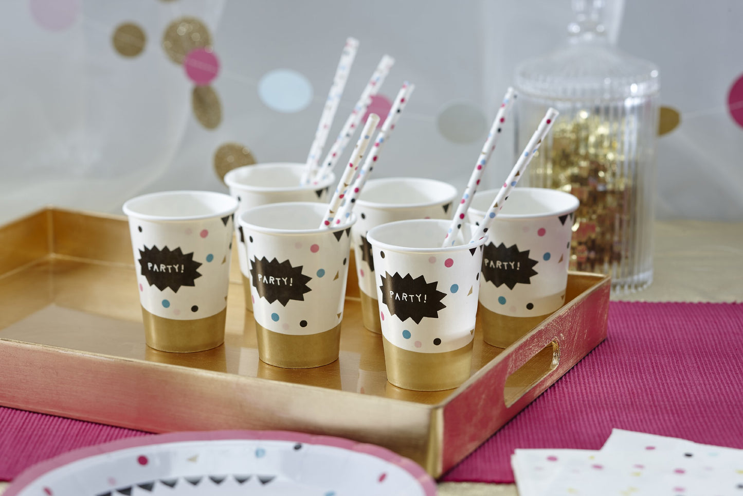 Paper Cups: Ginger Ray Confetti Yum: set of 8