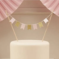 Cake Bunting - Pink & Gold