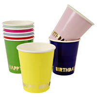 Meri Meri Happy Birthday Paper Cups: set of 8