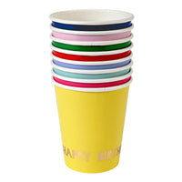 Meri Meri Happy Birthday Paper Cups: set of 8