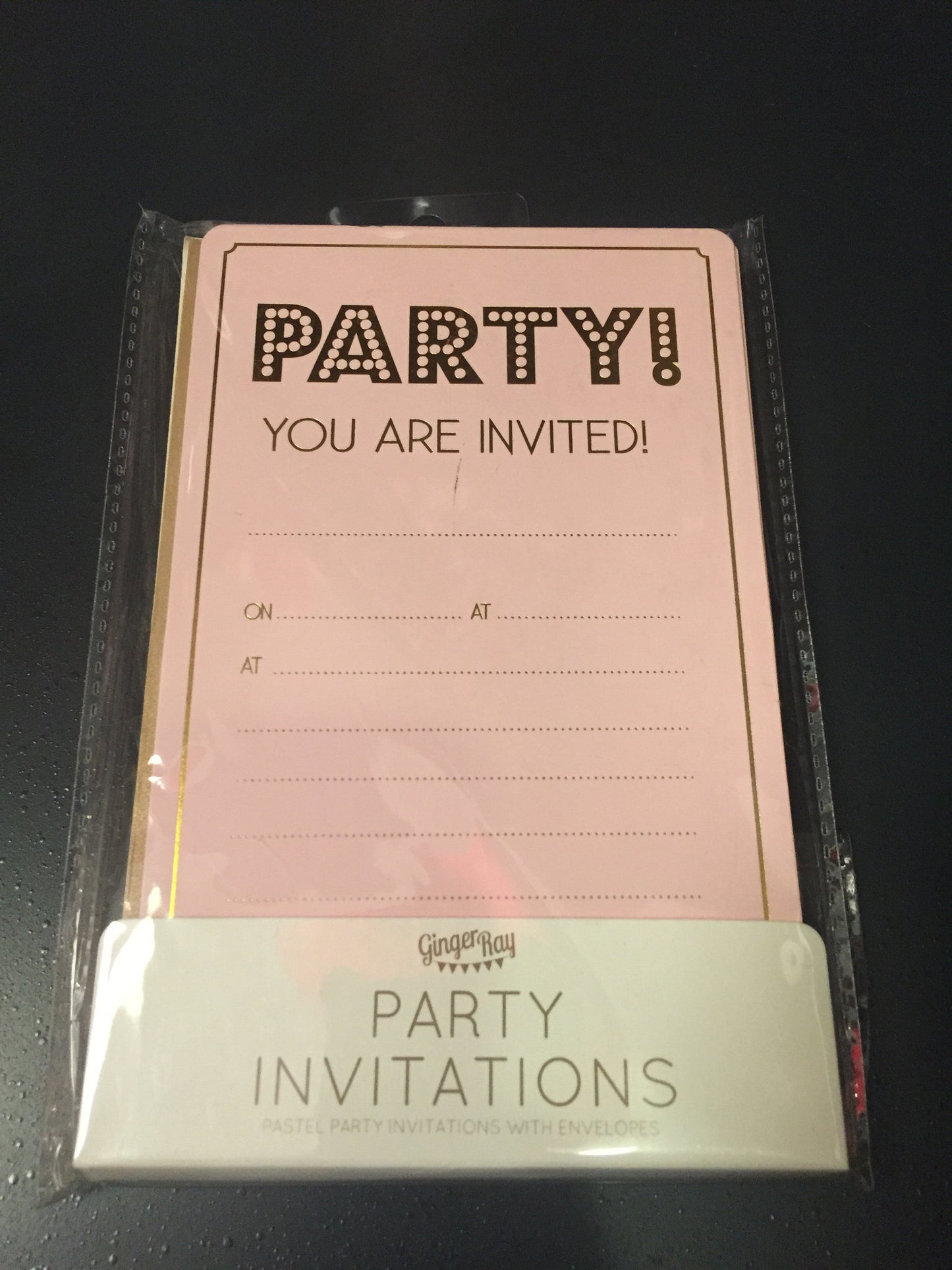 Party Invitations: Pack of 10 with Envelopes