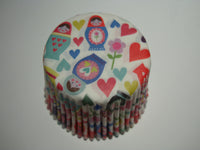 Cupcake/Muffin Cases: Matryoshka & Hearts