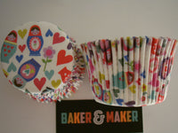 Cupcake/Muffin Cases: Matryoshka & Hearts