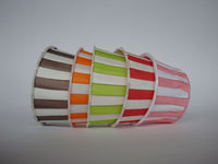 Baking Cups: Pleated Stripes: Pack of 20