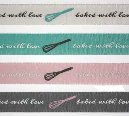 Ribbon: Baked with Love 4m or 20m