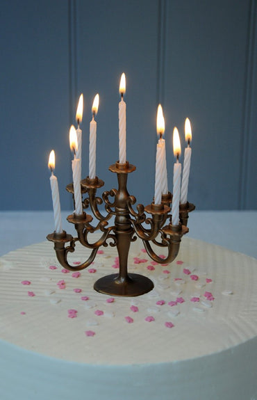 Cake Candelabra: Medium - Gold, Ivory, Red or Pink