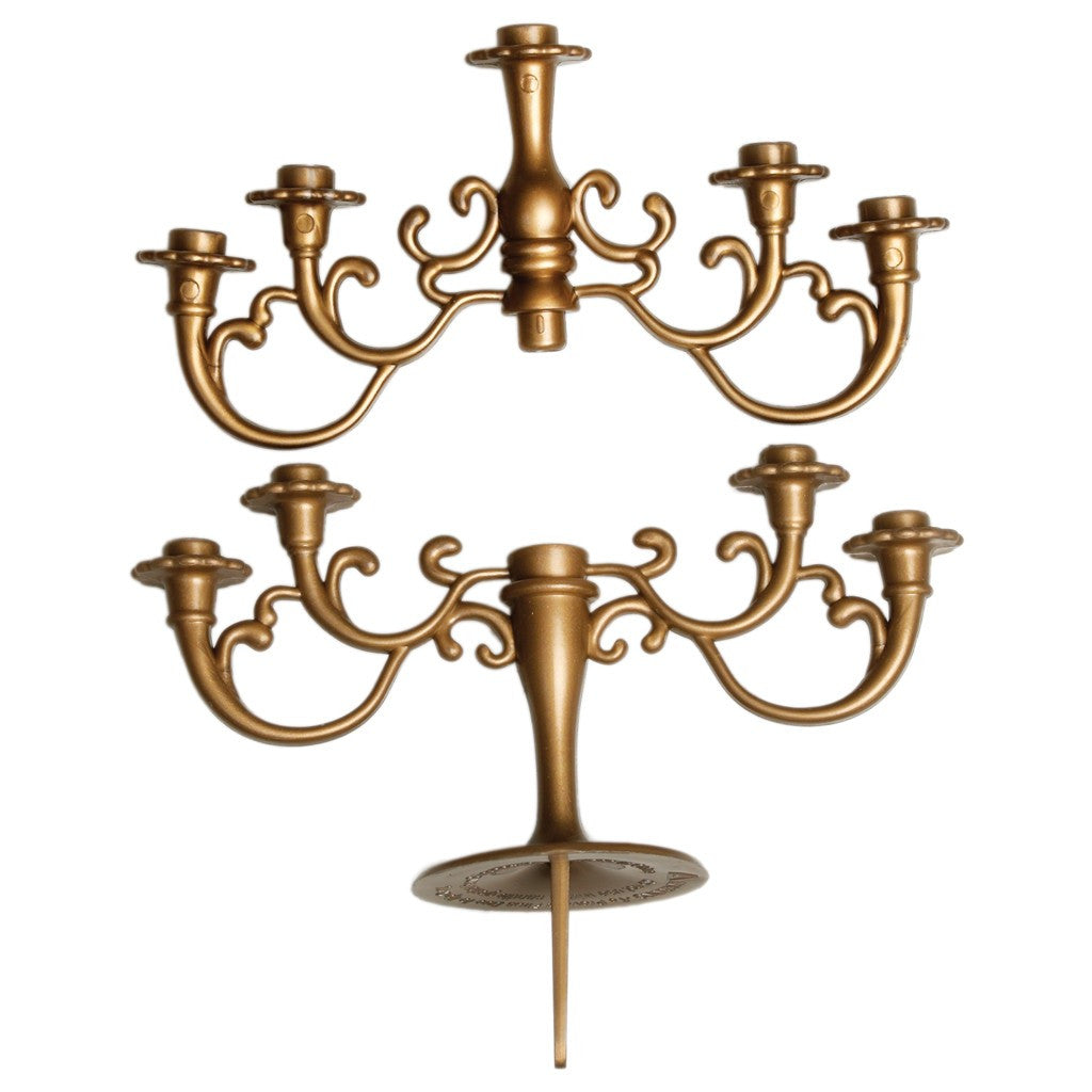 Cake Candelabra: Medium - Gold, Ivory, Red or Pink