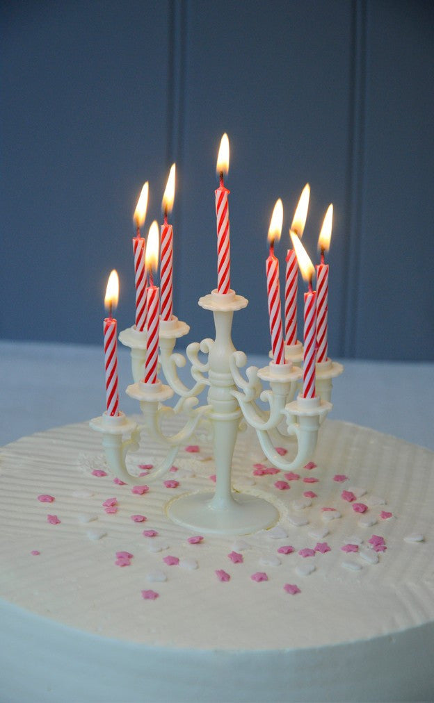 Cake Candelabra: Medium - Gold, Ivory, Red or Pink