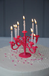 Cake Candelabra: Medium - Gold, Ivory, Red or Pink