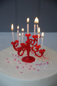 Cake Candelabra: Medium - Gold, Ivory, Red or Pink