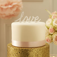 Cake Topper: Silver Love