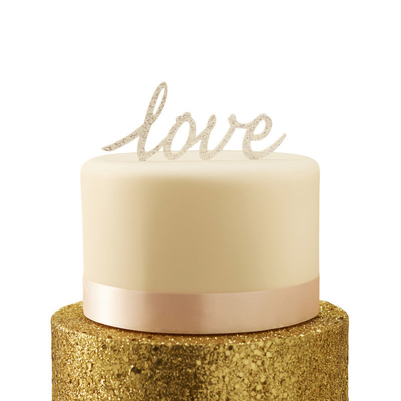 Cake Topper: Silver Love