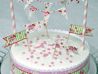 Cake Bunting & Decorating Set: Paisley Rose