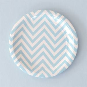 Chevron Paper Plates: 5 Colours