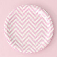 Chevron Paper Plates: 5 Colours