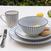 Dinner Plate: Cobalt Blue Sunburst Ceramic