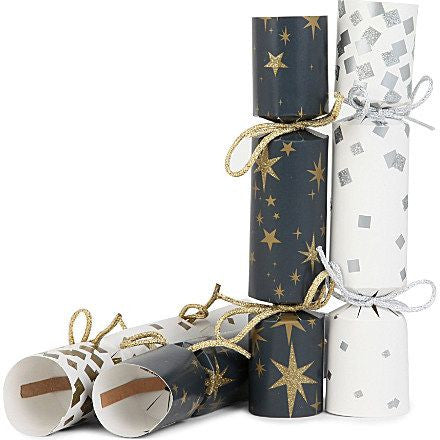 Mini Crackers: Contemporary Black, Gold, White & Silver