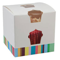 Cupcake Boxes with Window & Insert: Single, 4, 6 and 12