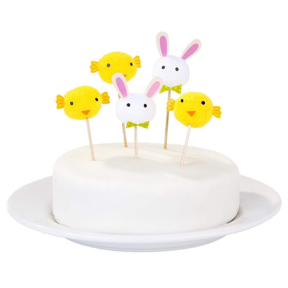 Cake Toppers/Food Picks: Easter Pom Poms