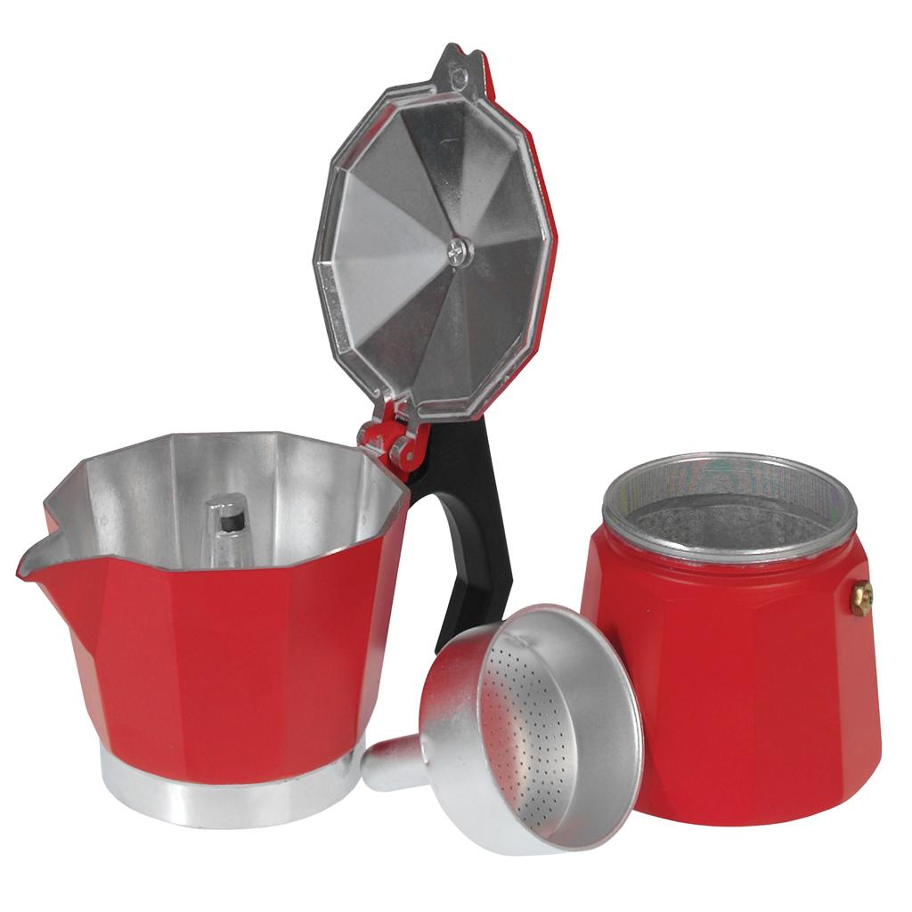 Red Espresso Coffee Macchinetta Moka Pot