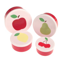 Snack Boxes: Set of 4 Fruit Design