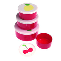 Snack Boxes: Set of 4 Fruit Design