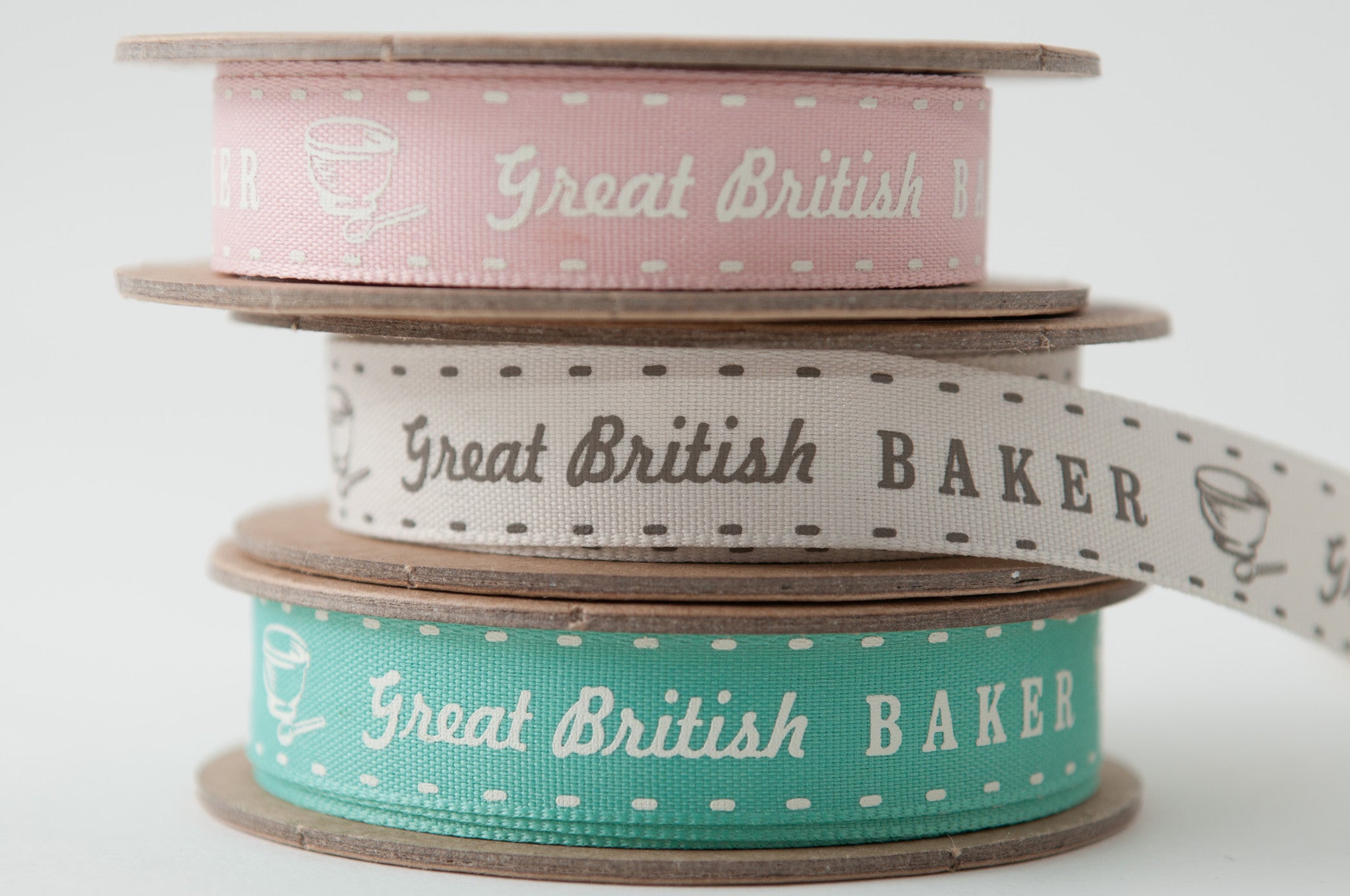 Ribbon: Great British Baker Various Colours - 15mm 4m