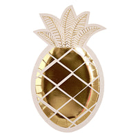 Plates: Gold Pineapple - Pack of 8