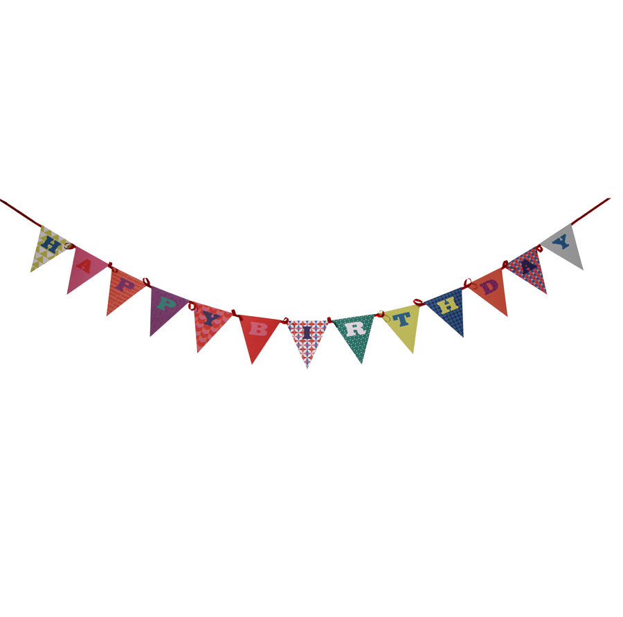 Happy Birthday Bunting - stickers to personalise