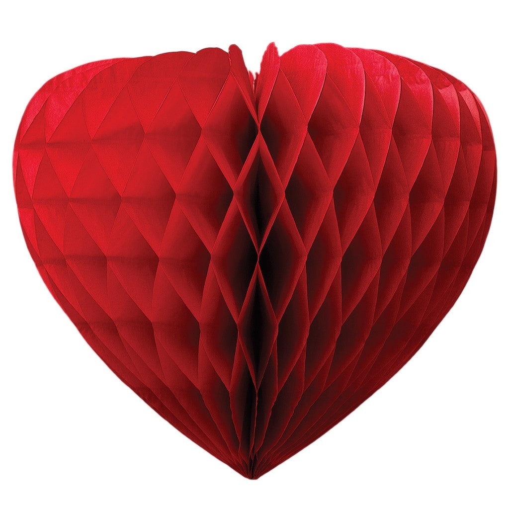 Honeycomb Decoration: Red Heart