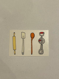 Temporary Tattoos: Kitchen Utensils Set