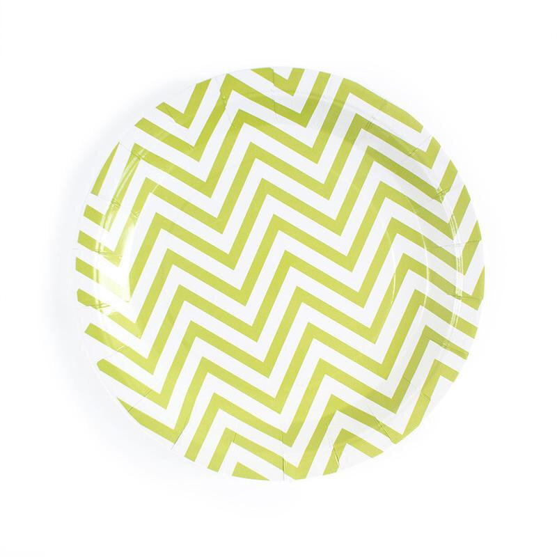 Chevron Paper Plates: 5 Colours