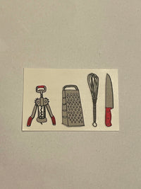 Temporary Tattoos: Kitchen Utensils Set