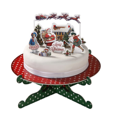 Christmas Cake Stand: Jolly Holly Festive Stand