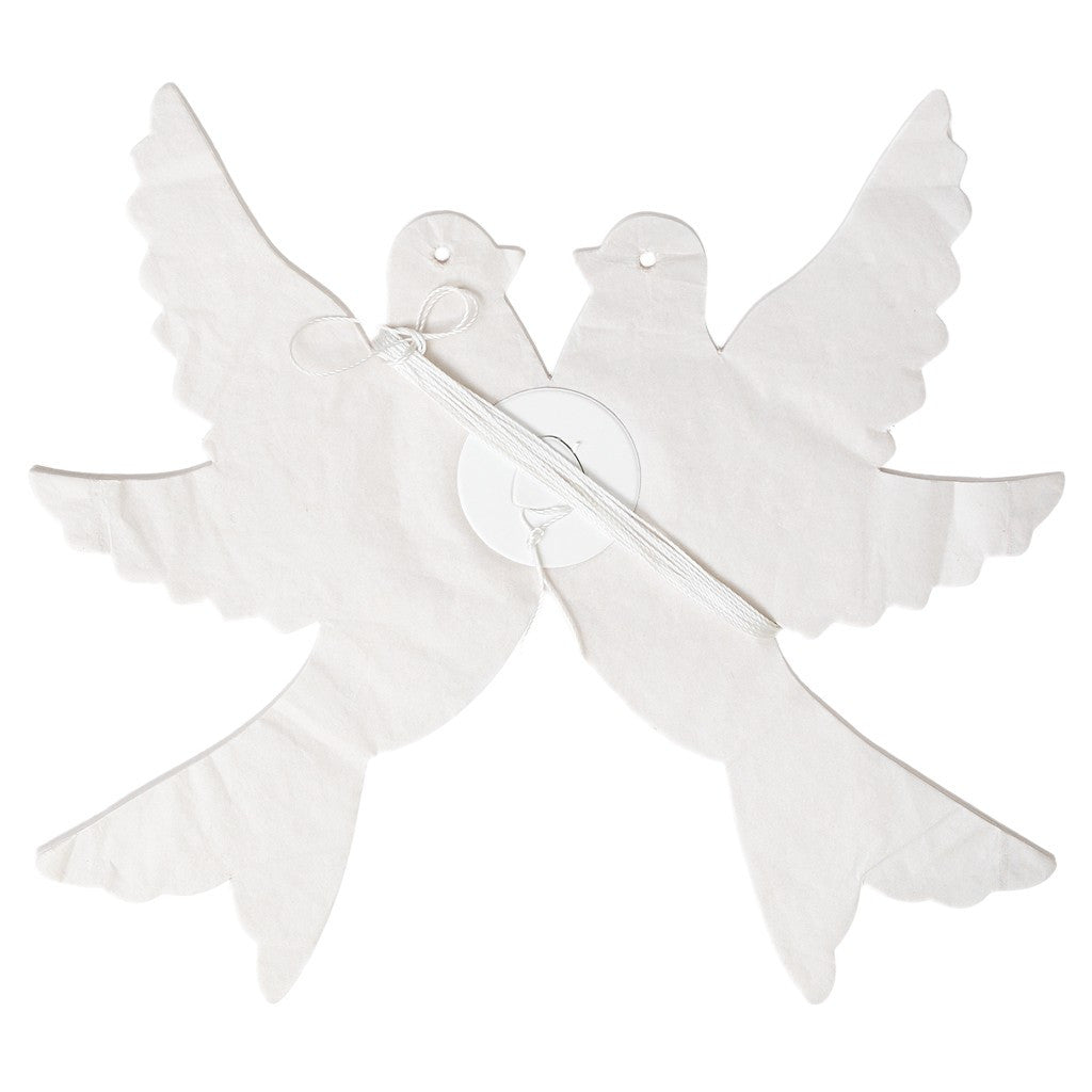 Honeycomb Garland: White Doves