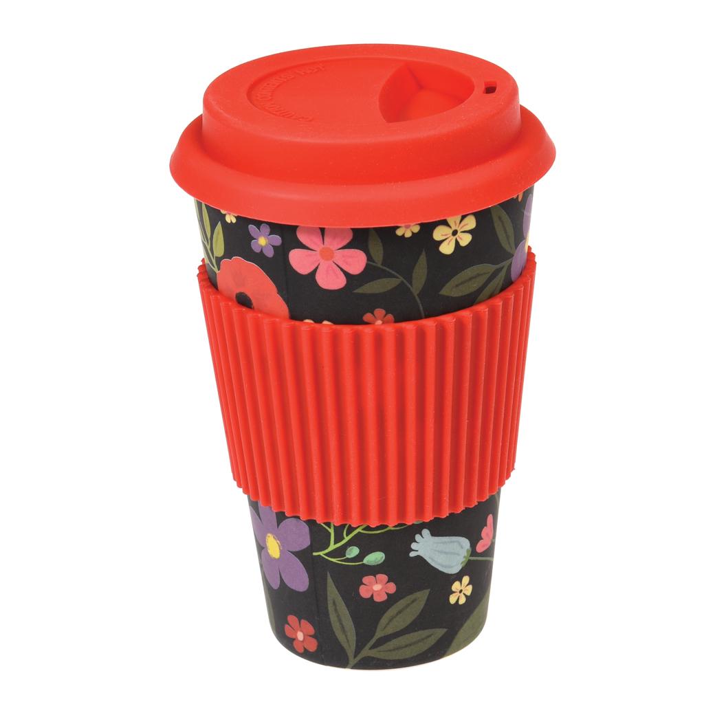 Reusable Eco Travel Mug: Floral