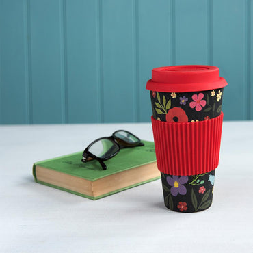 Reusable Eco Travel Mug: Floral