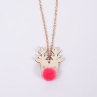 Necklace: Christmas PomPom Reindeer