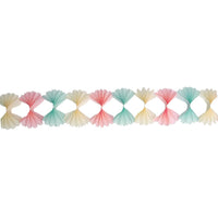 Garland: Paper Flower in Pink, Mint and Cream