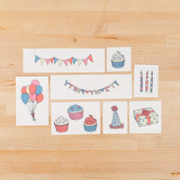 Temporary Tattoos: Cupcake Party - Set of 8