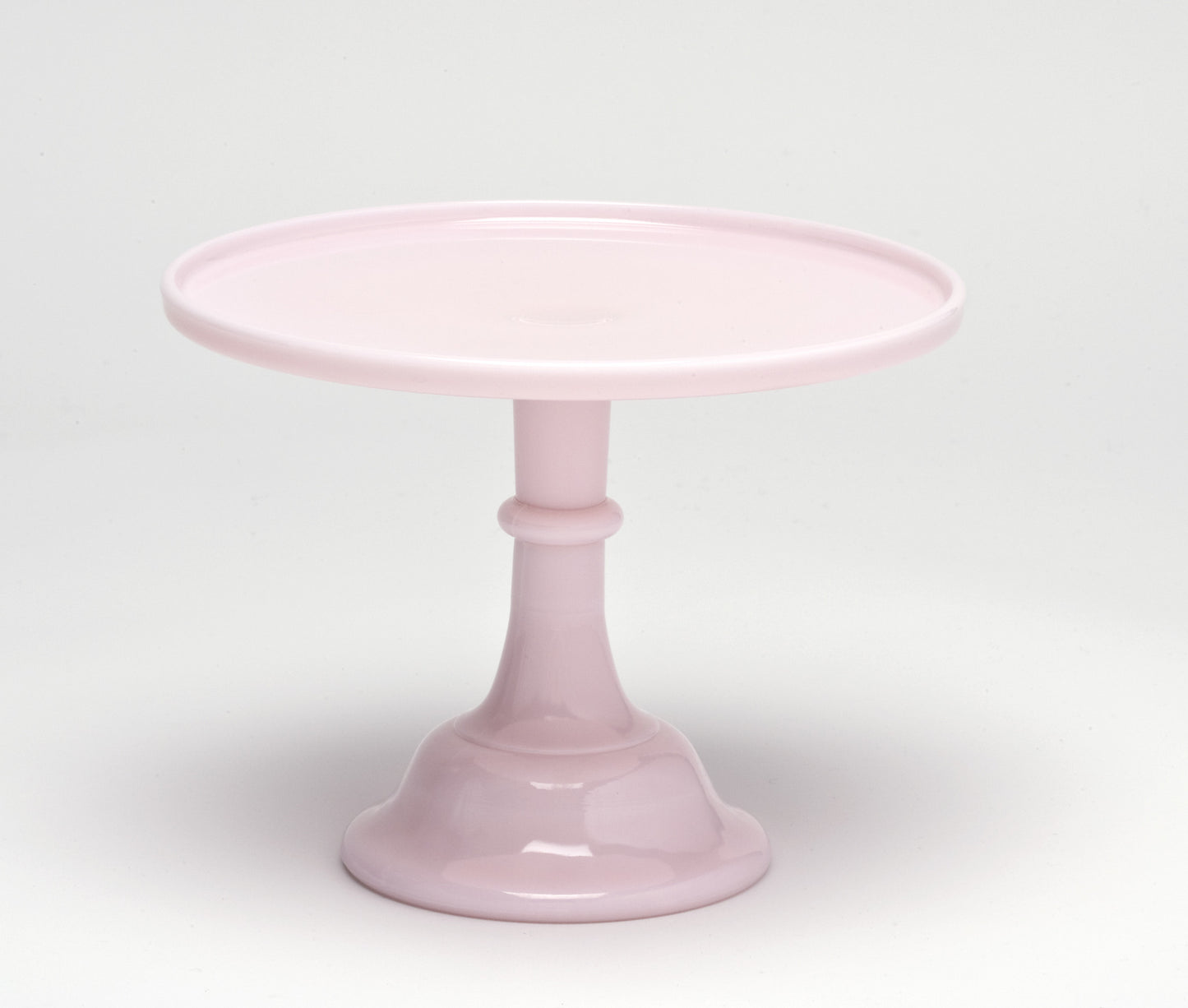 Milk Glass Cake Stand: Pink