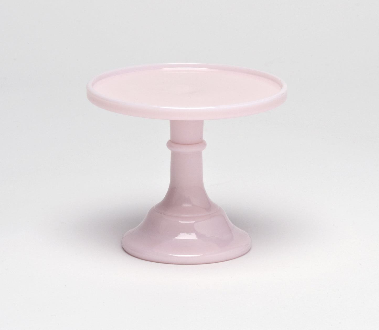 Milk Glass Cake Stand: Pink