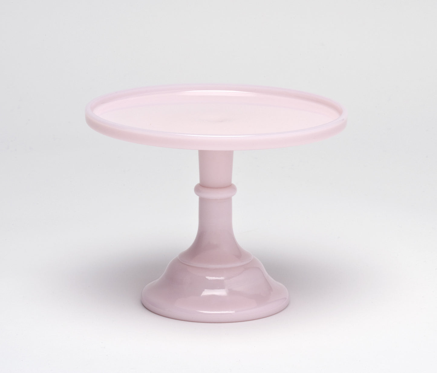 Milk Glass Cake Stand: Pink