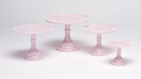 Milk Glass Cake Stand: Pink