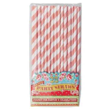 Straws: Red, Blue or Pink - Packs of 25