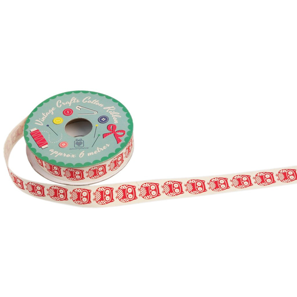 Ribbon: Owl Red - 17mm 6m