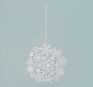 Hanging Decoration: Winter White Snowflake