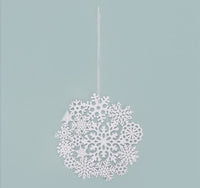 Hanging Decoration: Winter White Snowflake