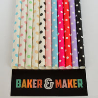 Straws: Polka Dots - Packs of 25