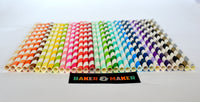 Straws: Diagonal Stripes - Packs of 25